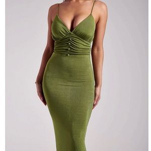 Olive Green Midi Dress